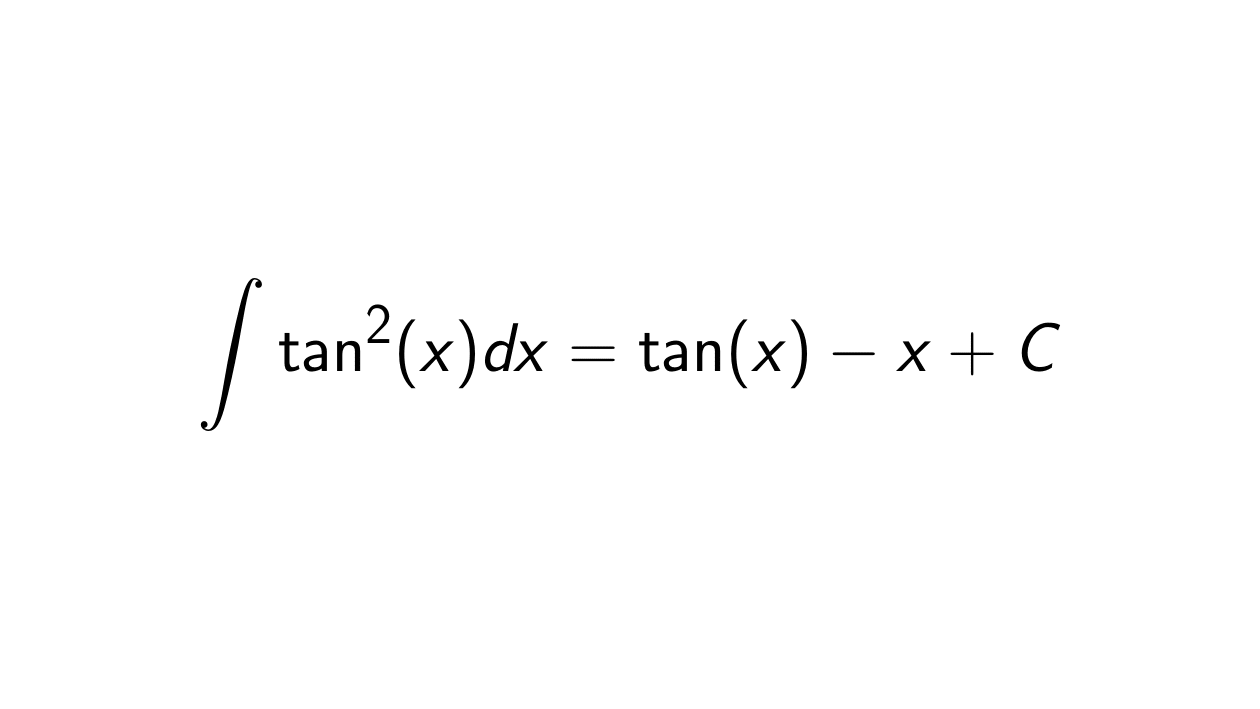 Read more about the article What is the integral of tan^2(x)?